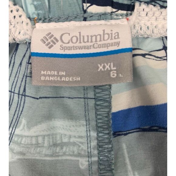 Columbia PFG Shorts Mens XXL Gray Multi Omni‎ Shade Fishing Swim Outdoors Marine - Picture 3 of 8